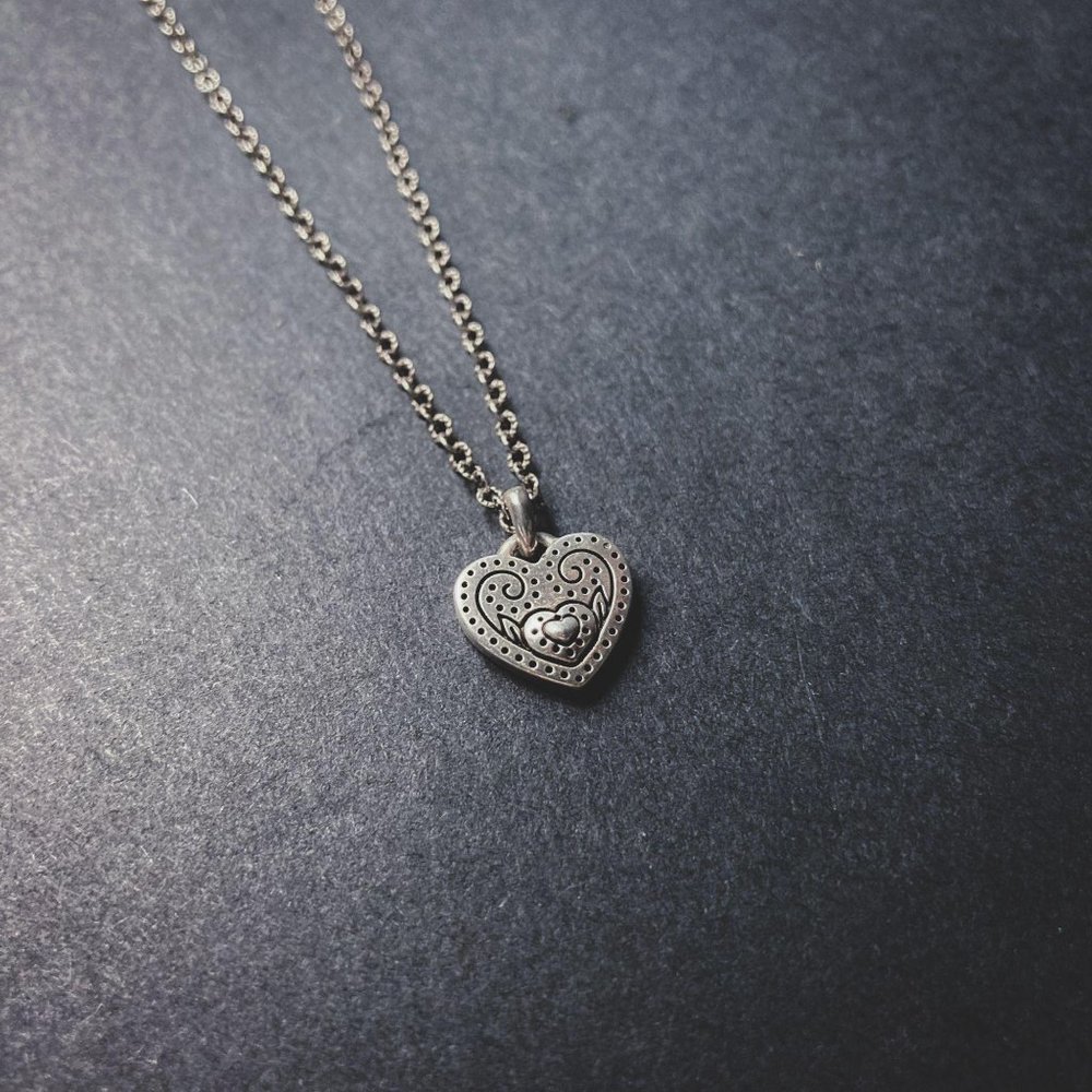 Brighton Valentine's Love Heart Charm Necklace - Picture 4 of 7
